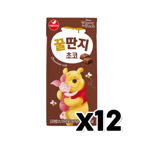 서울우유 초코 꿀딴지 멸균우유팩 180ml x 12개