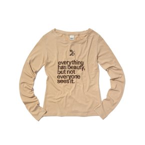 BEAUTY symbol long-sleeved T-Shirt (BEIGE)