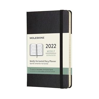  일본 불렛저널 몰스킨 다이어리 MoleSkine DHB12WH2Y22 주간 2022년 1월 시작 12개월 가로 레이