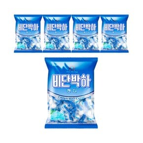 크라운 비단박하캔디 140g x 5개 / 박하사탕