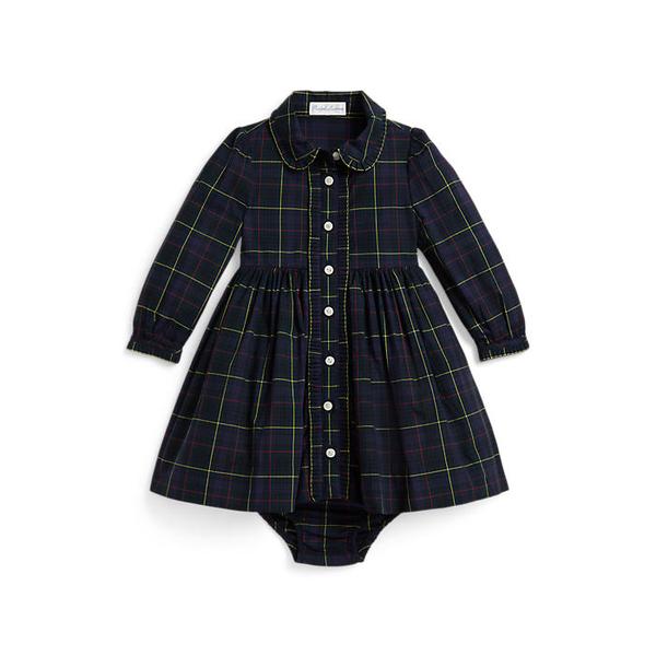 랄프 로렌 베이비 여아 플래드 코튼 포플린 드레스 앤 블루머(CWPODRSF3D20705999)