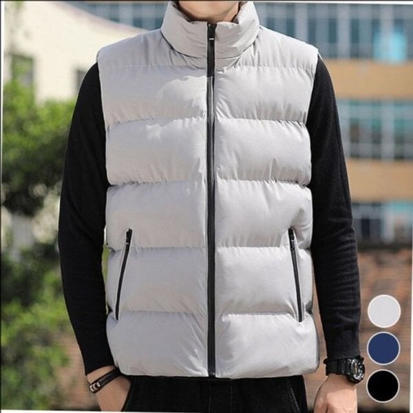 겨울 남자 캐주얼 하이넥 포켓 집업 패딩 조끼 OC-VEP-SWFGEHNG