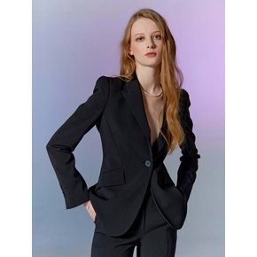 [TA212JK01P] power shoulder single tailored suit(jacket)-black