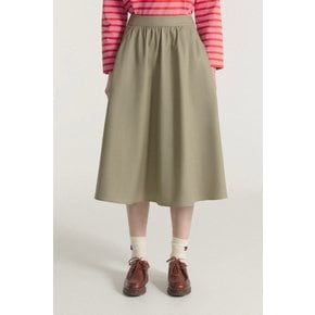 JEANETTE – PLEATED SKIRT_Khaki_ LSTA0SK04W