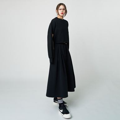 AW22PT06 W-퀼로트 팬츠_블랙