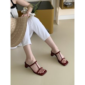 m6033 slim bold mule 6cm 슬림 볼드뮬 _wine