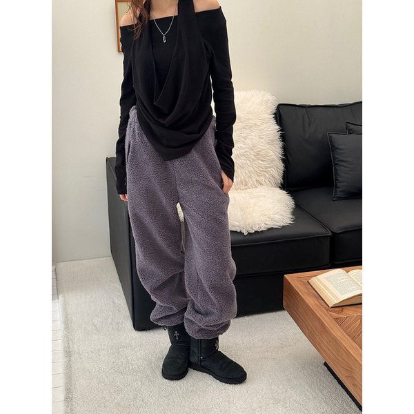 듀얼 플리스 스웻팬츠(그레이)