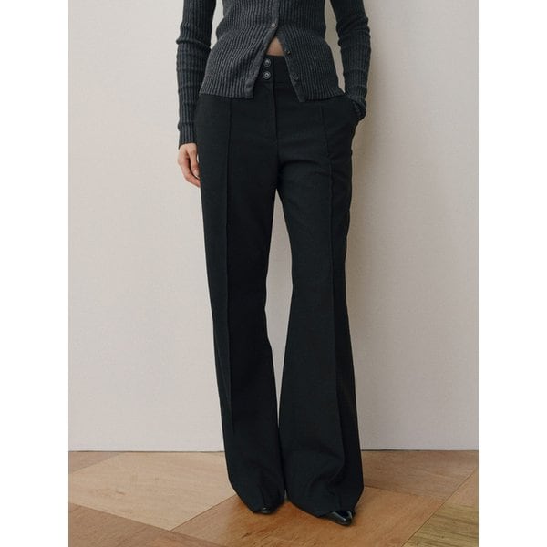 TVW PIN-TUCK BOOTS CUT PANTS_2COLORS