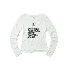 BEAUTY symbol long-sleeved T-Shirt (WHITE)