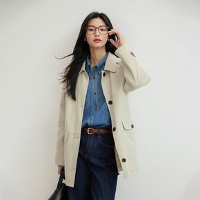 LS_Simple collar trench coat