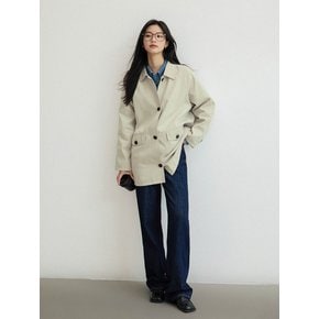 LS_Simple collar trench coat