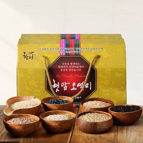 프리미엄 건강잡곡 7종 선물세트(서리태+찰수수+찰흑미+찹쌀+찹쌀현미+일반현미+찰보리)