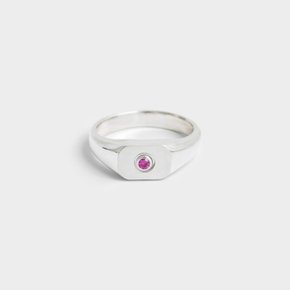 pink sapphire signet ring