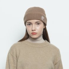 MW127 abon logo short beanie beige