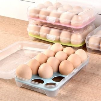 제이큐 계란 정리함 트레이 케이스 보관함 달걀 냉장고 15구 X ( 3매입 )