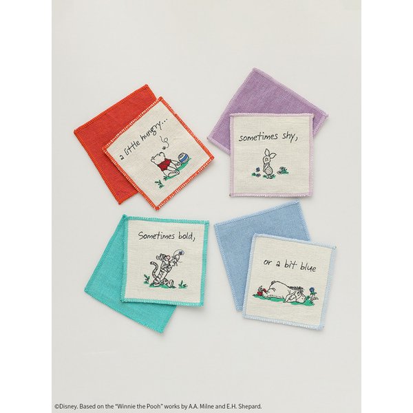 [디즈니] 위니더푸 자수 코스터 4P SET