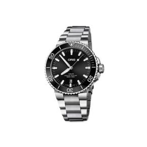 Oris Aquis 데이트 스테인리스 스틸 브레이슬릿 워치 시계 9169726