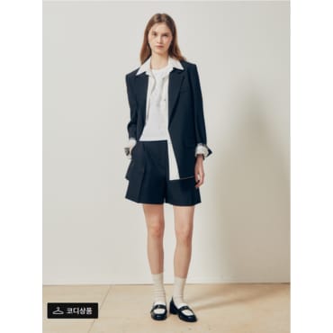JJ지고트 허리배색 원턱 숏 팬츠 GR3A0SLJ21
