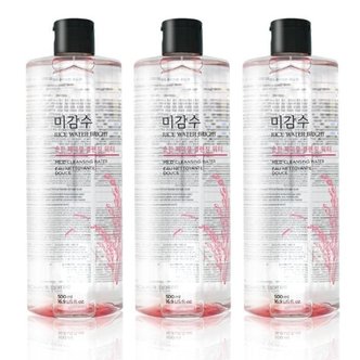  더페이스샵 미감수 브라이트 순한 페이셜 클렌징 워터 500ml 3개