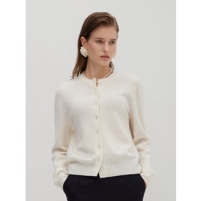 캐시미어 블렌드 홀가먼트 라운드 가디건 아이보리 LF26005CD02IV