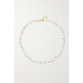 Not Your Mother`s 14-karat Gold Pearl Anklet 화이트