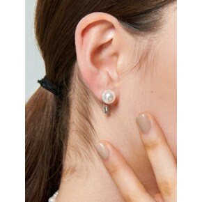 Cream Swarovski FB Silver Earring Ie328 [Silver]