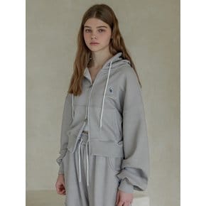 Lossy  Pigment Patch Hood Zip-Up_gray