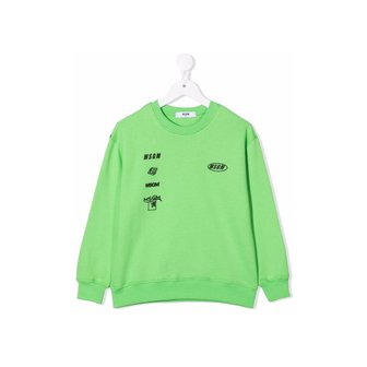 MSGM 22SS 키즈 여성 로고 프린트 맨투맨 MS028870 902