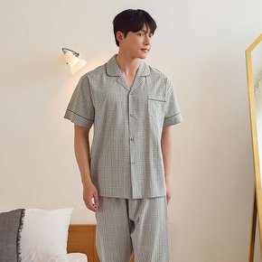 남성 40수 순면 반팔 7부 잠옷 상하세트 홈웨어 1809