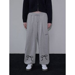 Ribbon Two-way Jogger Pants [Gray]