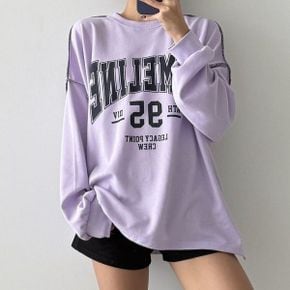 타임라인레터링 라운드박스트임 긴팔롱티셔츠 가을데일리 빅사이즈 오버핏 면캐주얼_P438393368