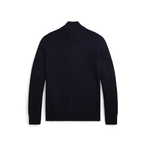 남성 리브 니트 코튼 풀 지퍼 스웨터(MNPOSWE16822541410)