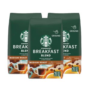 스타벅스 브랙퍼스트 블렌드 그라운드 분쇄 커피 Starbucks Breakfast Blend Ground Coffee 793g 3개