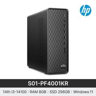 HP [혜택가62만] HP S01-PF4001KR 데스크탑 슬림PC i3 8GB 256GB Win11