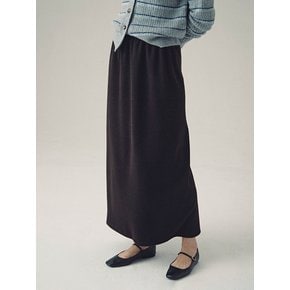 Soft Wool Blend Long Skirt