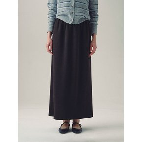 Soft Wool Blend Long Skirt