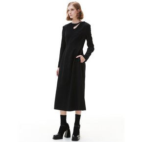 [단독기획] CUT-OUT VOLUME DRESS_BLACK