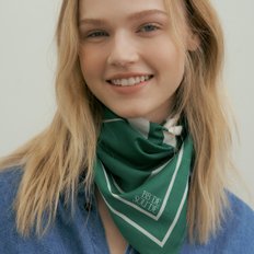 symbol cotton scarf - green