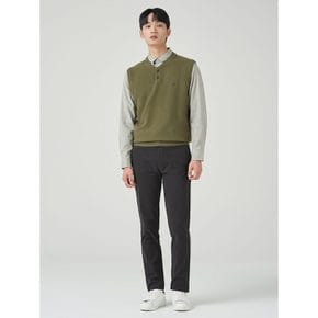 [30%OFF]라운드 버튼넥 베스트  카키 (BC3951C31H)