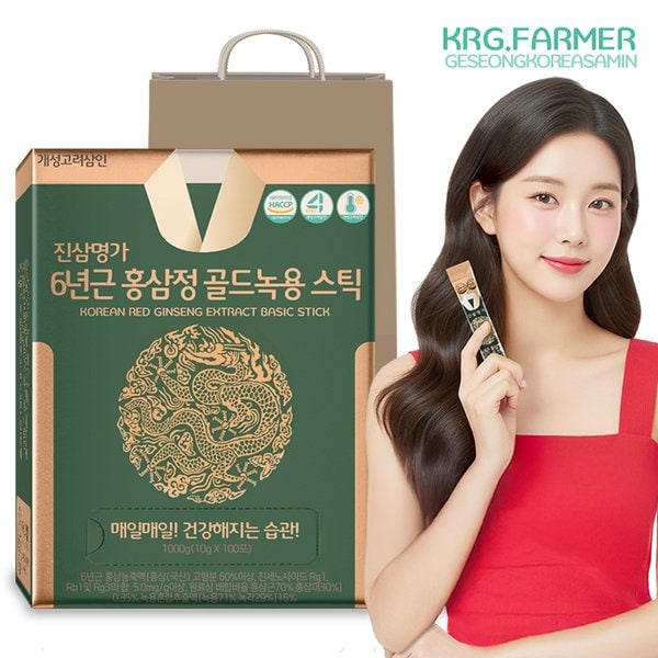 진삼명가 6년근 홍삼정 녹용스틱 100포