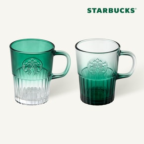 [스타벅스] 디어유 그러데이션 글라스 세트 384ml (2P)