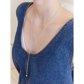 [진주귀걸이 2종 증정] Bubble Y long necklace