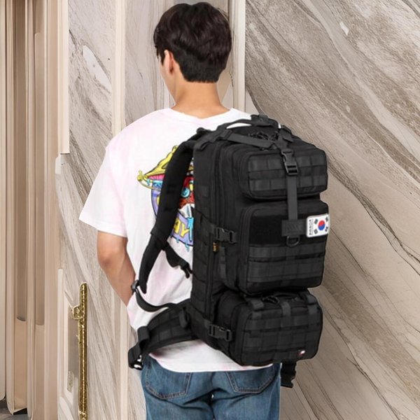 [옷자락] 남성 아웃도어 빅 강력방수 괴물수납 백팩