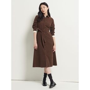 코듀로이 셔츠 원피스  브라운 (BF5971C03D)