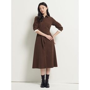 코듀로이 셔츠 원피스  브라운 (BF5971C03D)