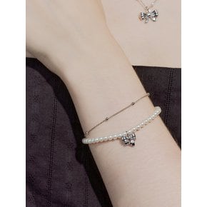 jane ribbon pearl bracelet