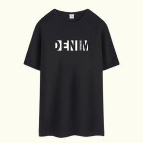 데님진마니아 루즈핏 롱 반팔티 오버핏 빅사이즈 박스티 면티 티셔츠