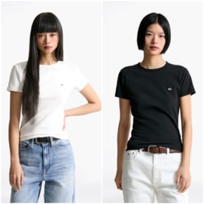 여성 스트레치 저지 티셔츠 T32F1TTO05TWT2 TOMMY JEANS
