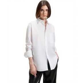 우먼 BOSS by 코튼 Oversized-Fit Blouse - 화이트 22091918 1392676