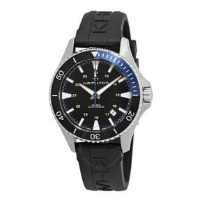 4166867 Hamilton Khaki Navy Scuba Automatic Black Dial Batman Bezel Mens Watch